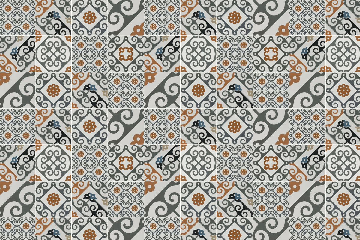 Toilettenrückwand Patchwork
