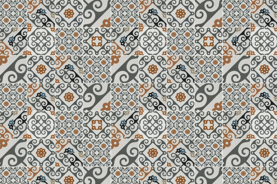 Toilettenrückwand Patchwork