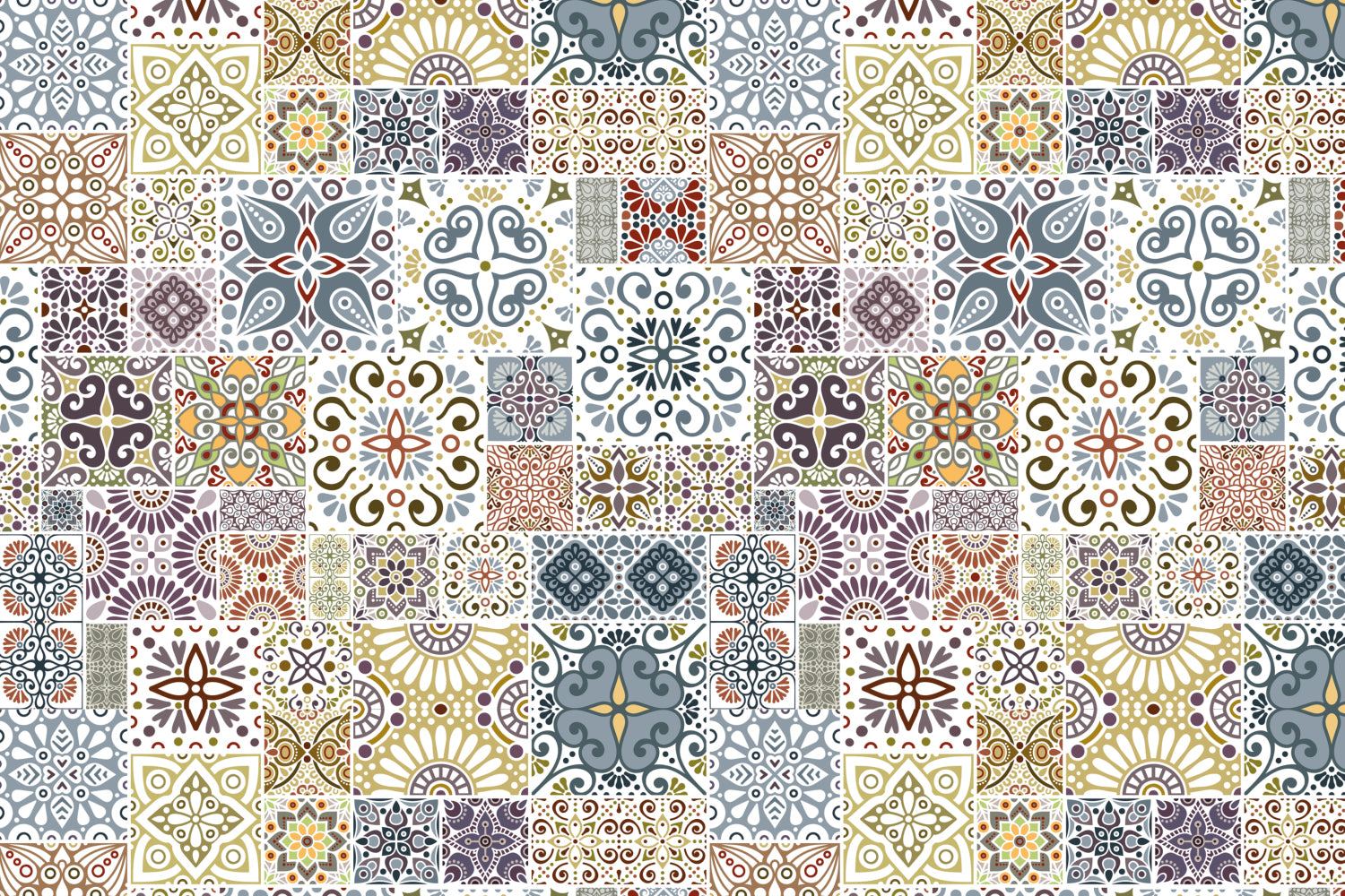 Toilettenrückwand Patchwork