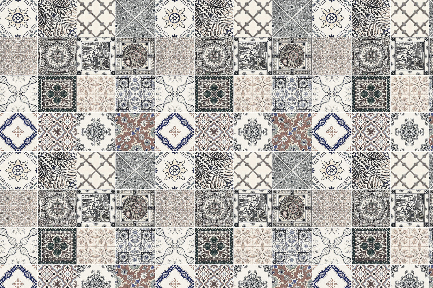 Toilettenrückwand Patchwork