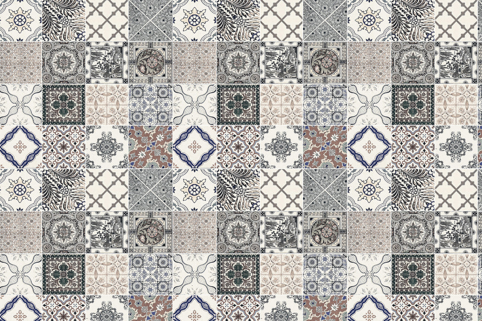 Toilettenrückwand Patchwork