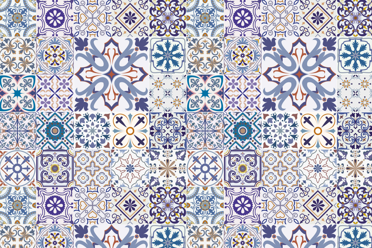 Toilettenrückwand Patchwork