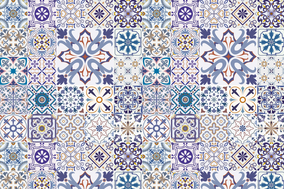 Toilettenrückwand Patchwork