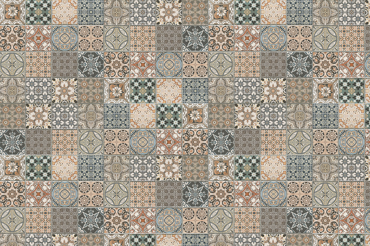 Toilettenrückwand Patchwork