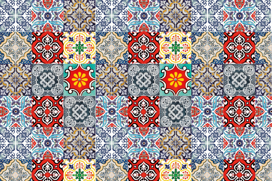 Toilettenrückwand Patchwork