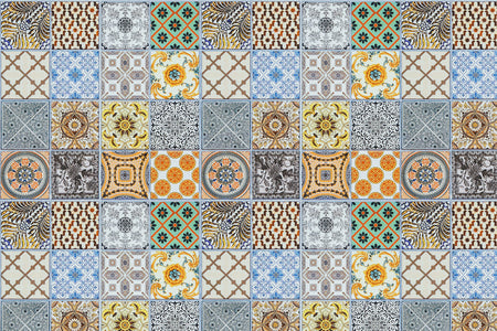 Toilettenrückwand Patchwork