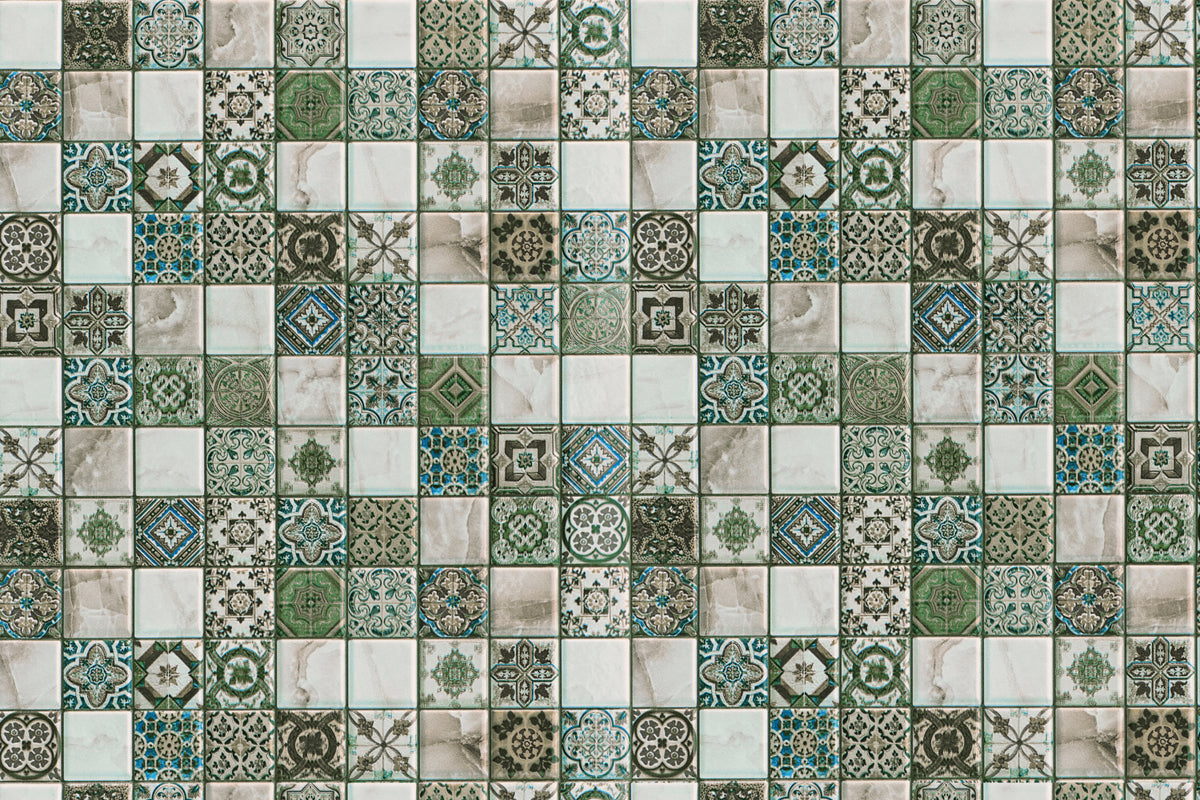 Toilettenrückwand Patchwork