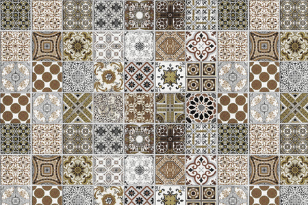 Toilettenrückwand Patchwork