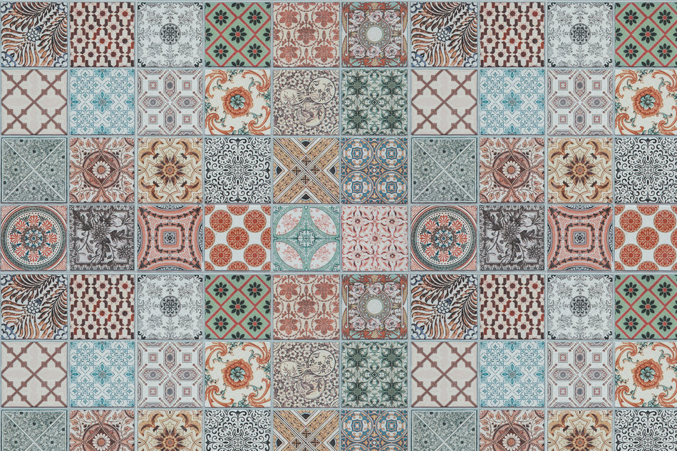 Toilettenrückwand Patchwork