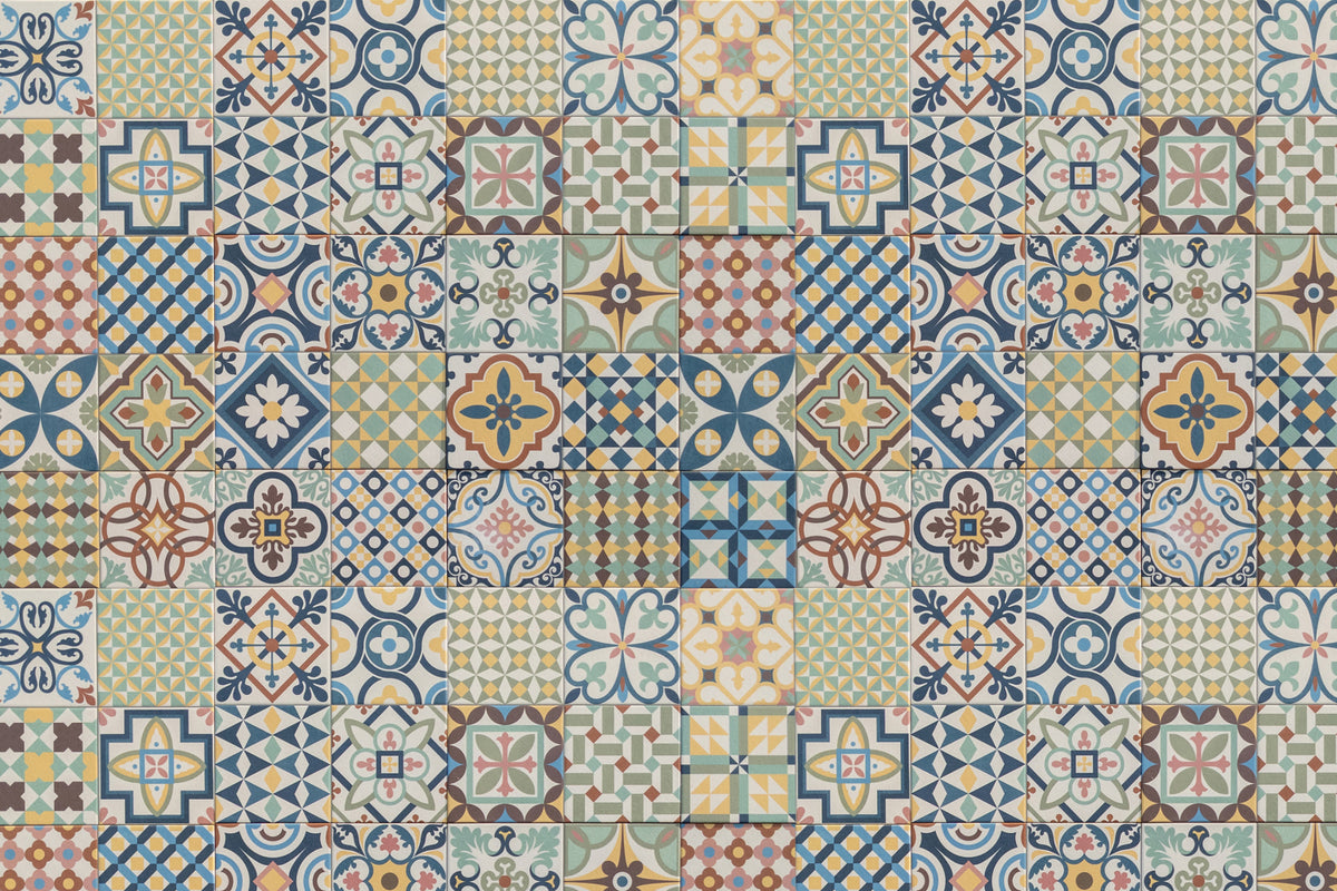 Toilettenrückwand Patchwork
