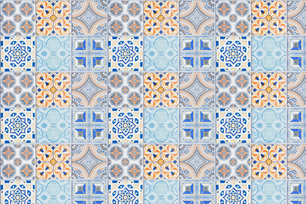 Toilettenrückwand Patchwork