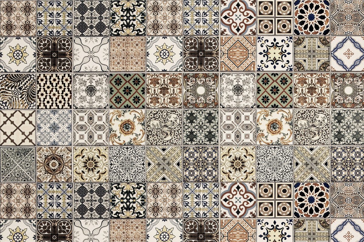 Toilettenrückwand Patchwork