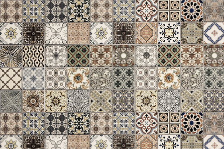 Toilettenrückwand Patchwork