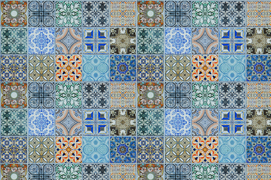 Toilettenrückwand Patchwork