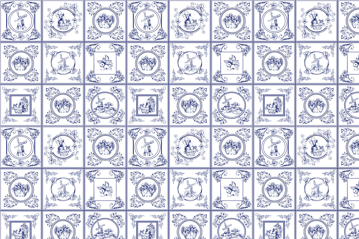 Toilettenrückwand Patchwork