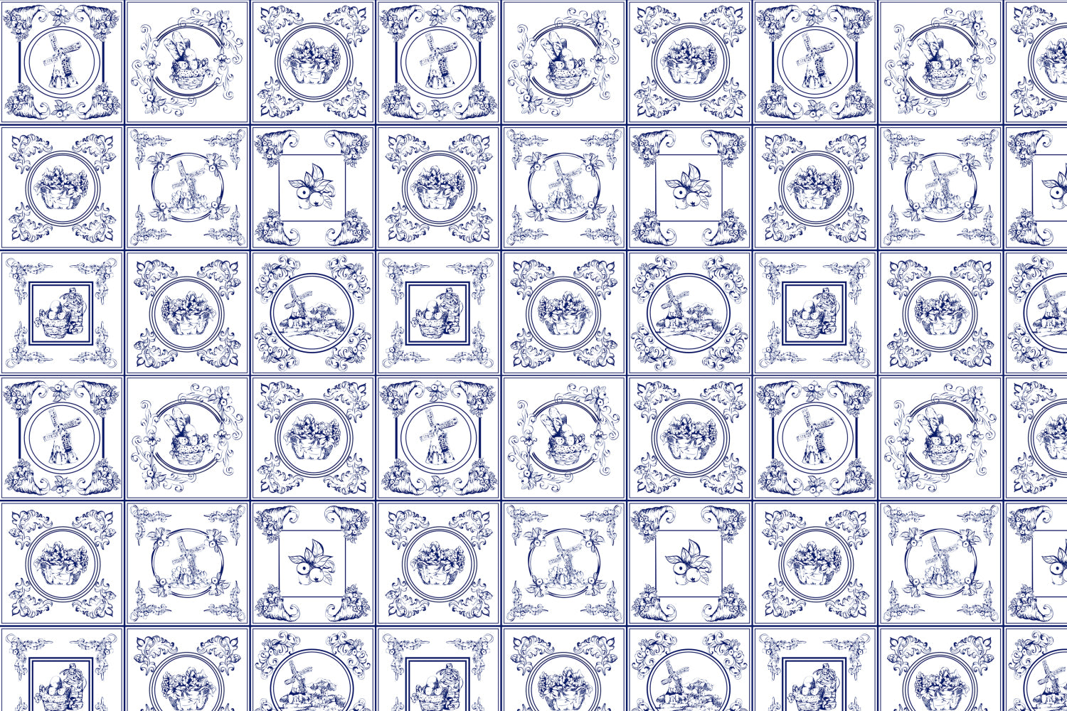 Toilettenrückwand Patchwork