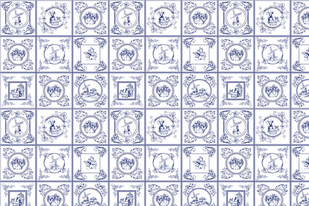 Toilettenrückwand Patchwork