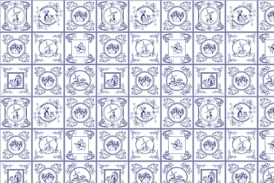 Toilettenrückwand Patchwork