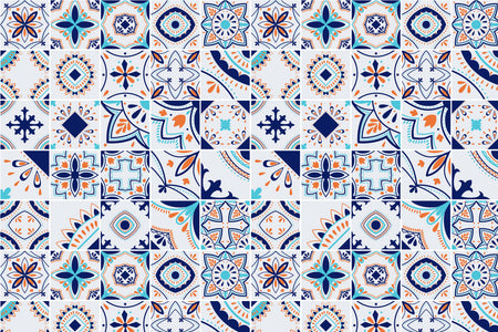 Toilettenrückwand Patchwork