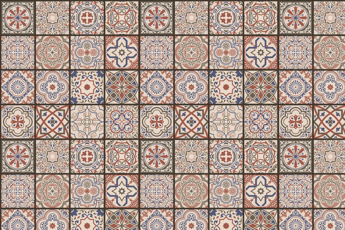 Toilettenrückwand Patchwork