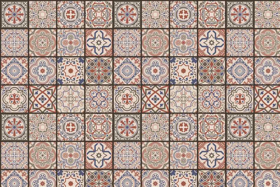 Toilettenrückwand Patchwork