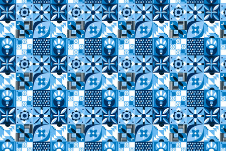 Toilettenrückwand Patchwork
