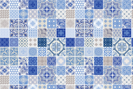 Toilettenrückwand Patchwork