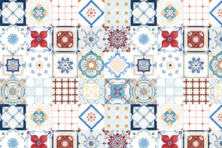Toilettenrückwand Patchwork