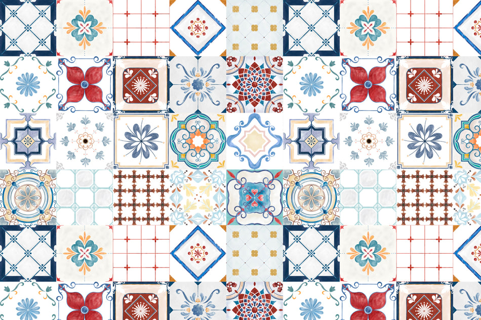 Toilettenrückwand Patchwork