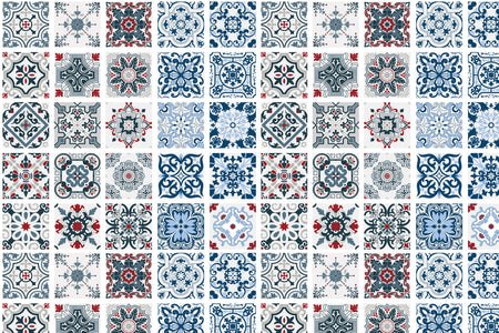 Toilettenrückwand Patchwork