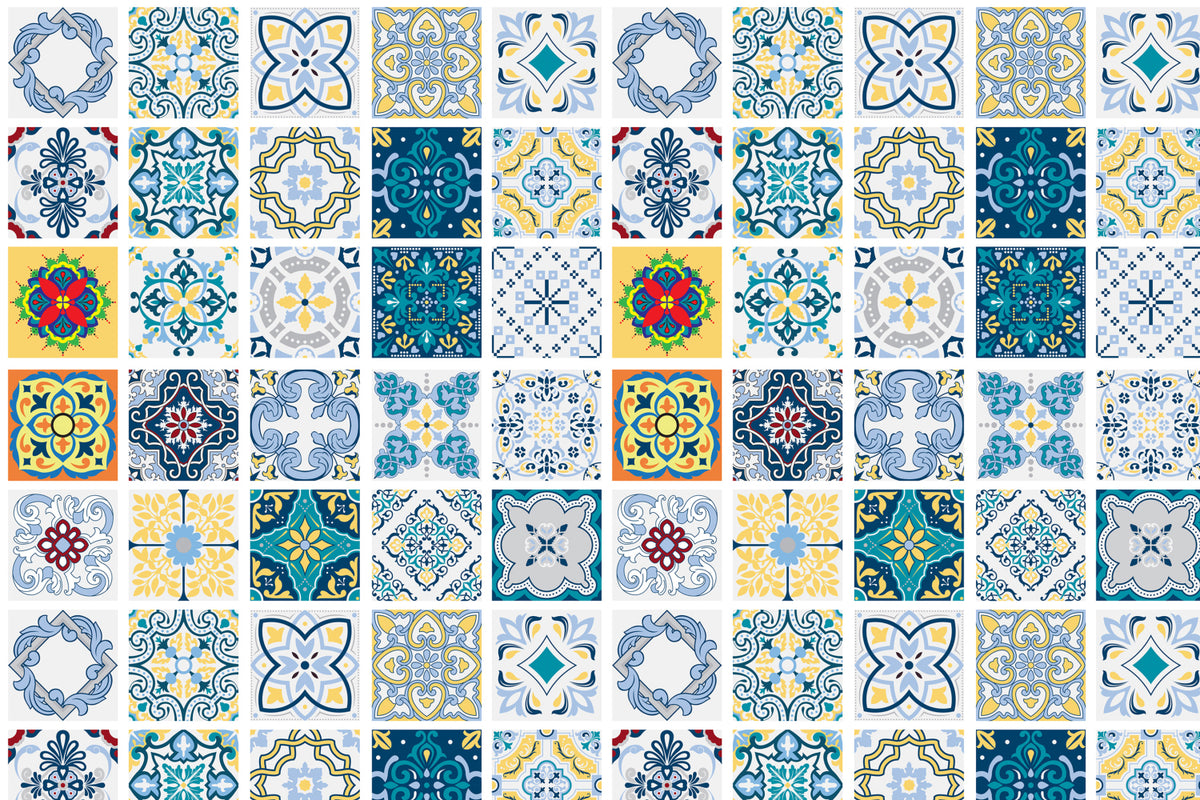 Toilettenrückwand Patchwork