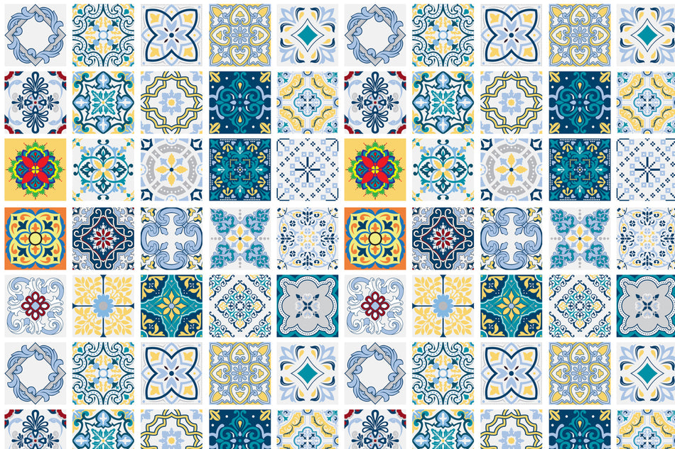 Toilettenrückwand Patchwork