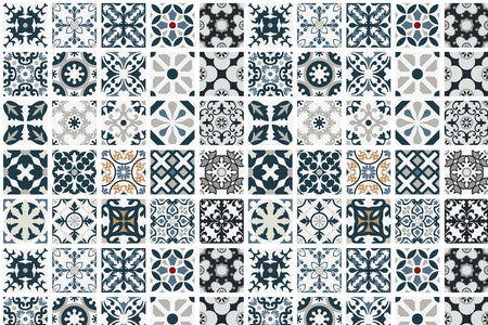 Toilettenrückwand Patchwork