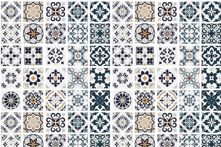 Toilettenrückwand Patchwork