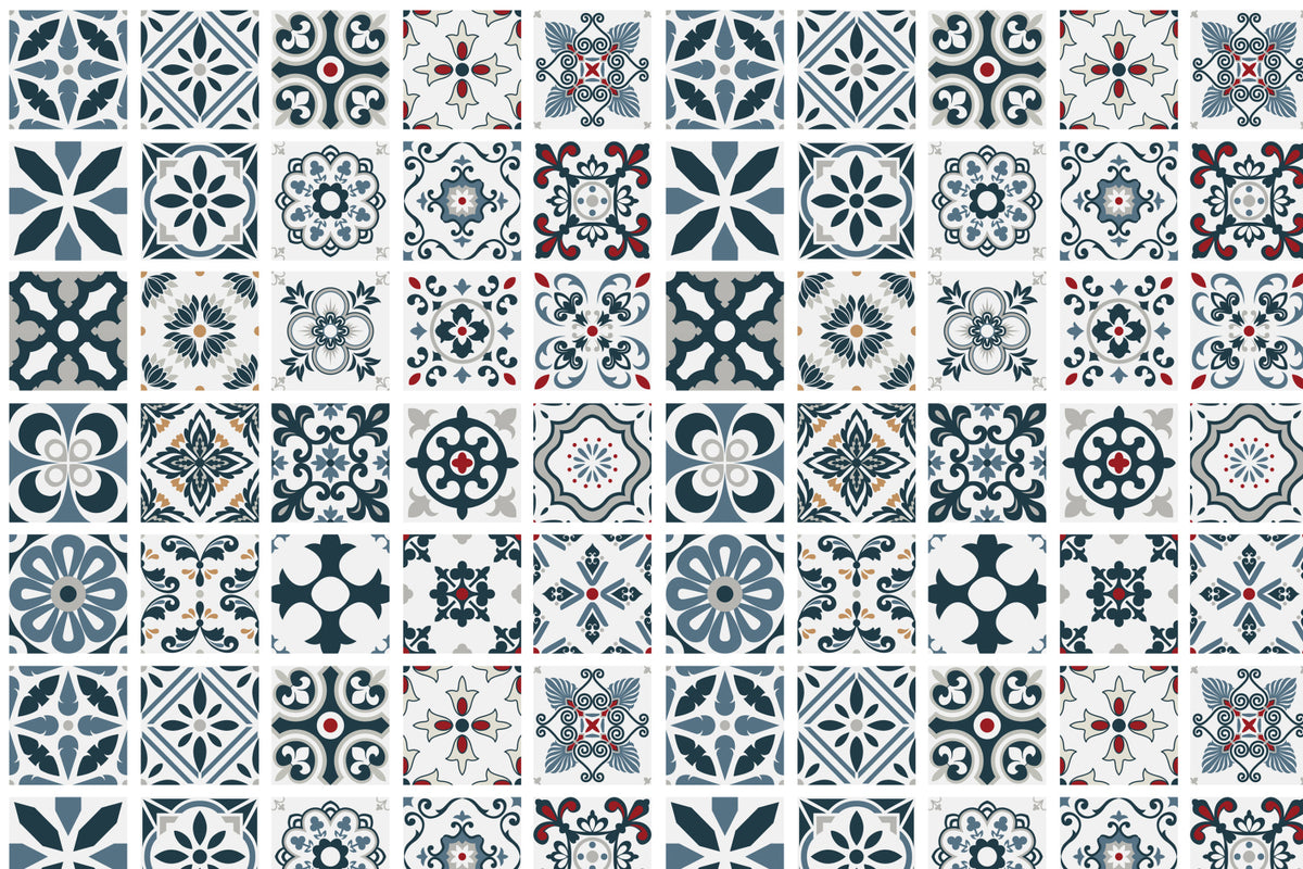 Toilettenrückwand Patchwork