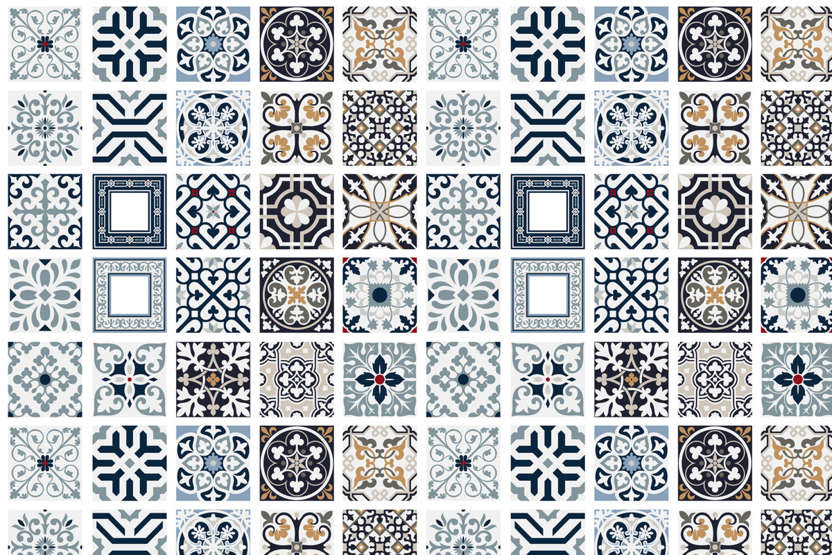Toilettenrückwand Patchwork