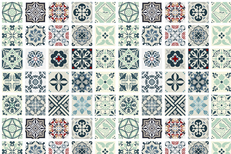 Toilettenrückwand Patchwork