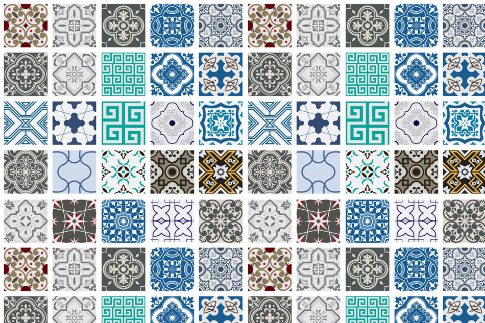 Toilettenrückwand Patchwork