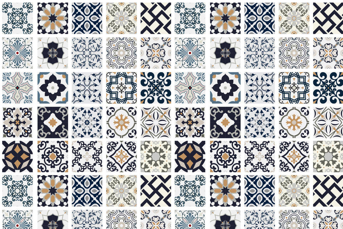 Toilettenrückwand Patchwork