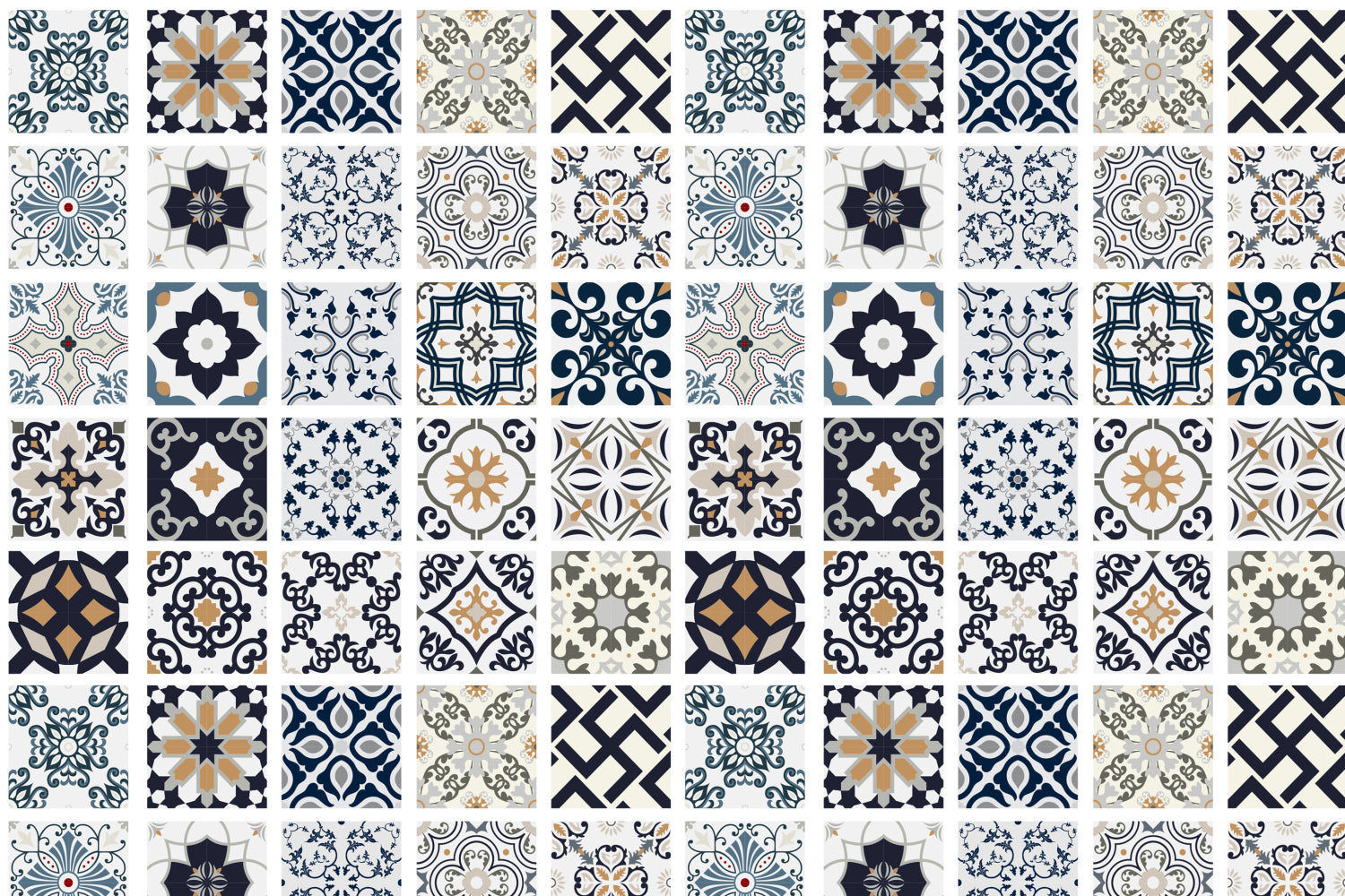 Toilettenrückwand Patchwork