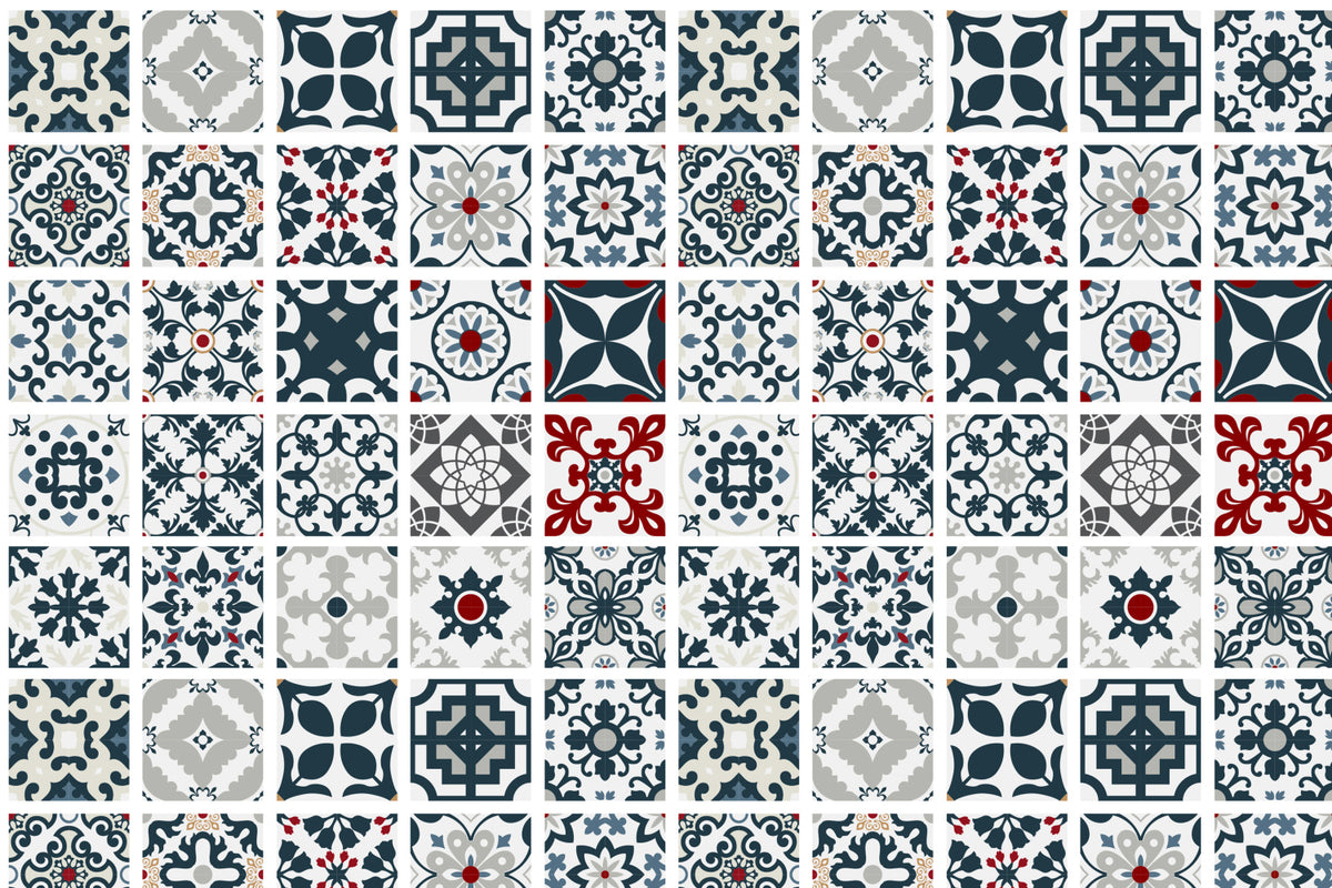 Toilettenrückwand Patchwork