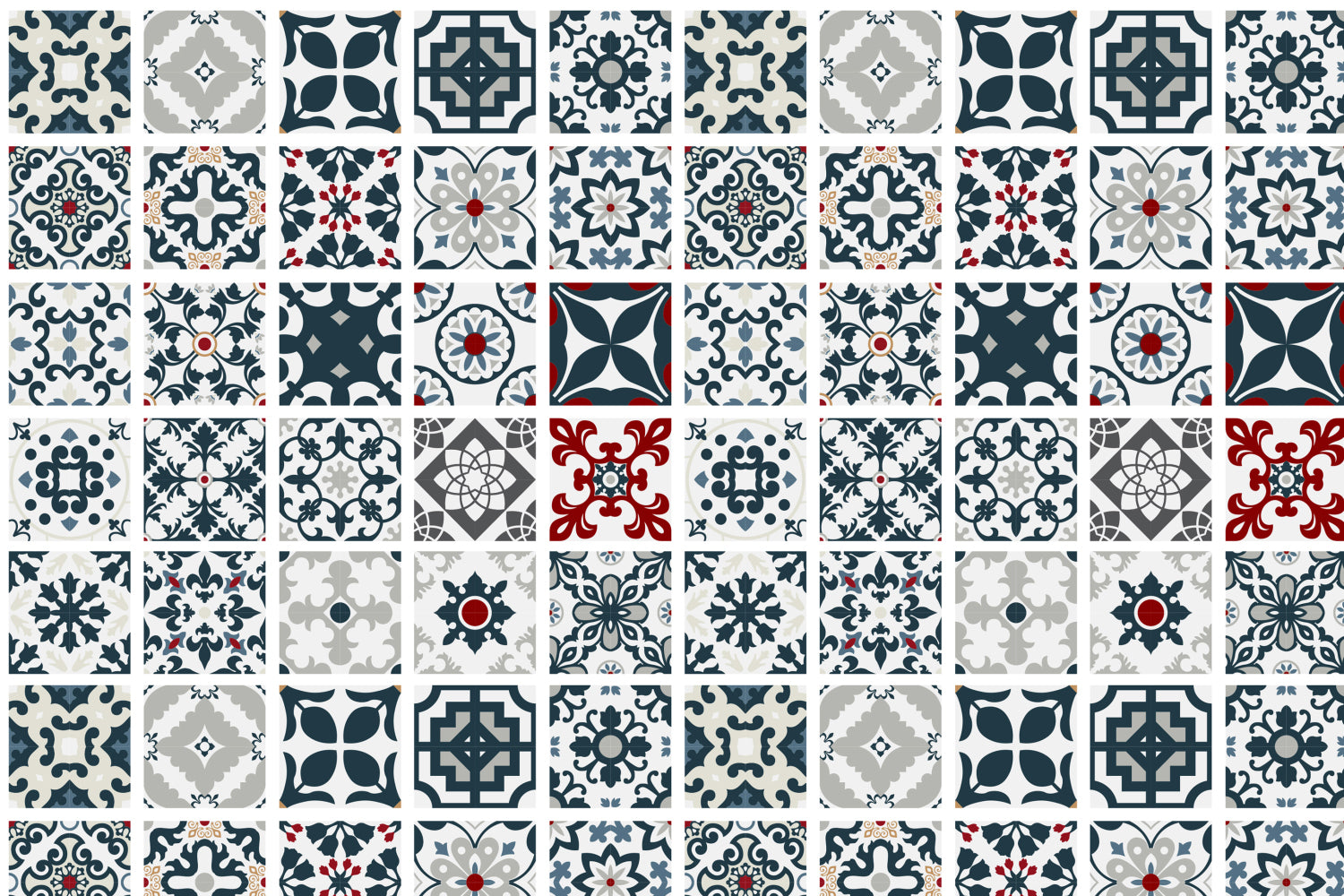 Toilettenrückwand Patchwork