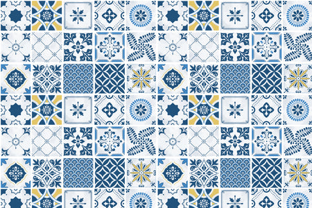 Toilettenrückwand Patchwork