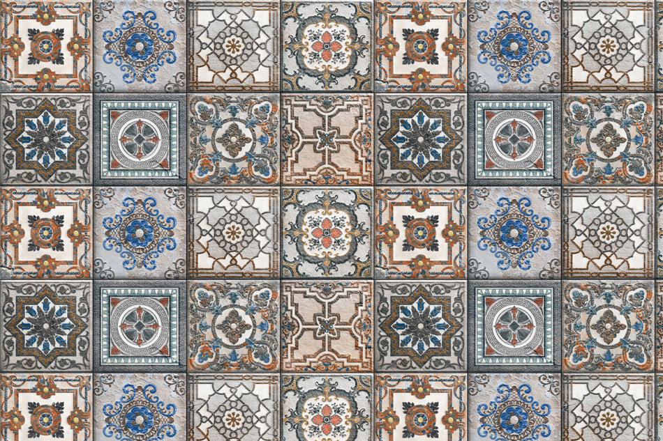 Toilettenrückwand Patchwork