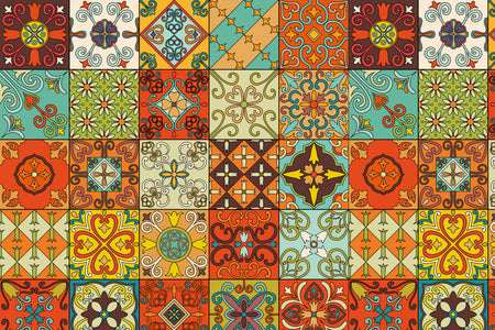 Toilettenrückwand Patchwork