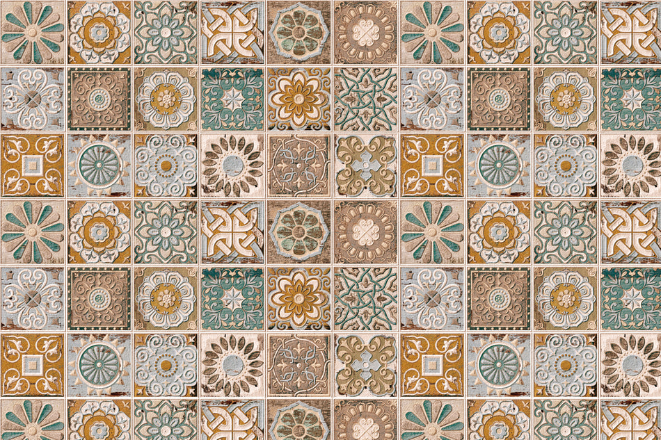 Toilettenrückwand Patchwork