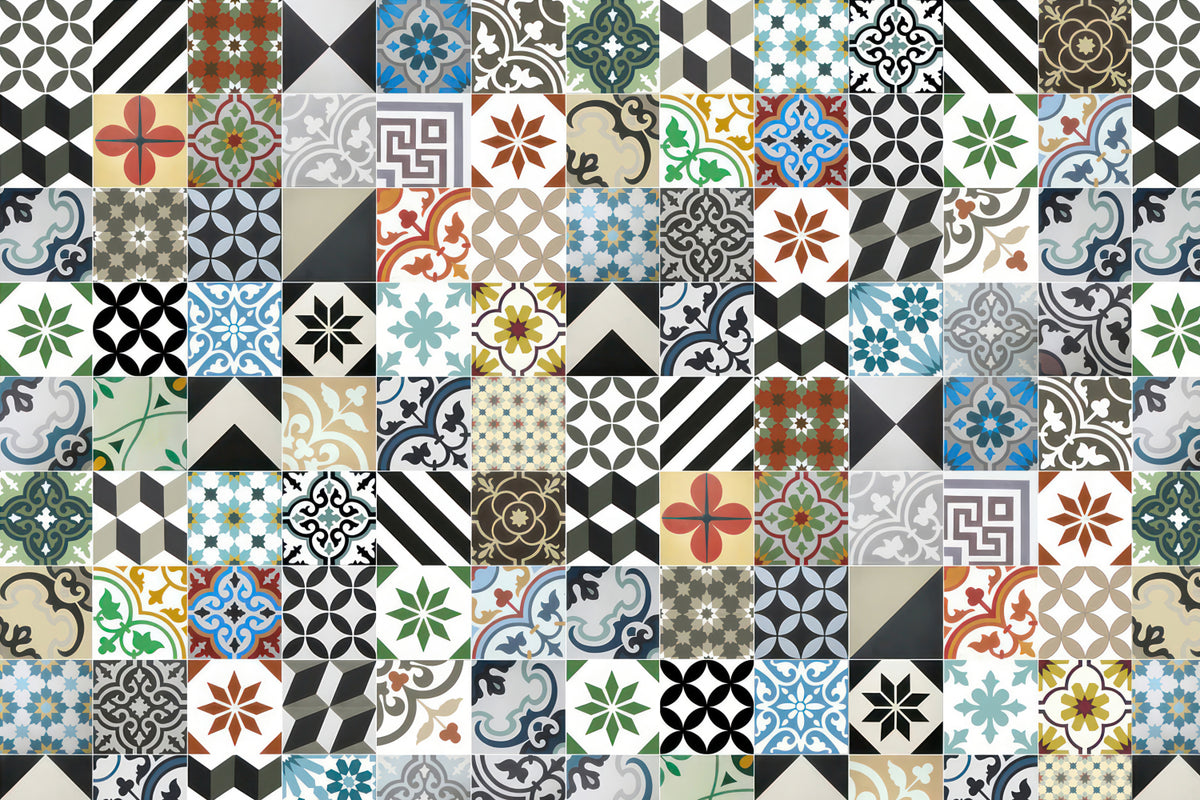 Toilettenrückwand Patchwork