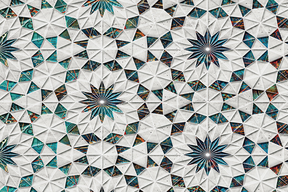 Toilettenrückwand Patchwork