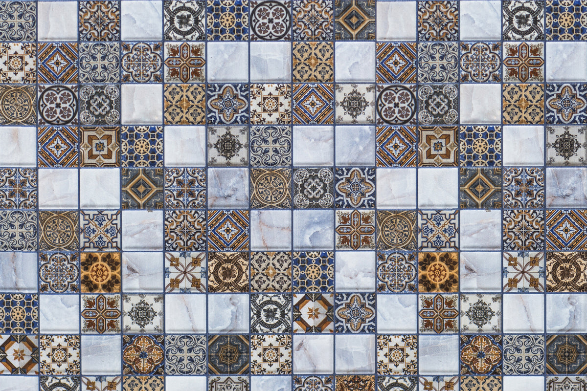 Toilettenrückwand Patchwork