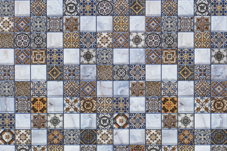 Toilettenrückwand Patchwork